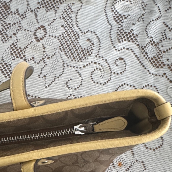 Coach Tan Signature Tote Bag - Picture 7 of 10